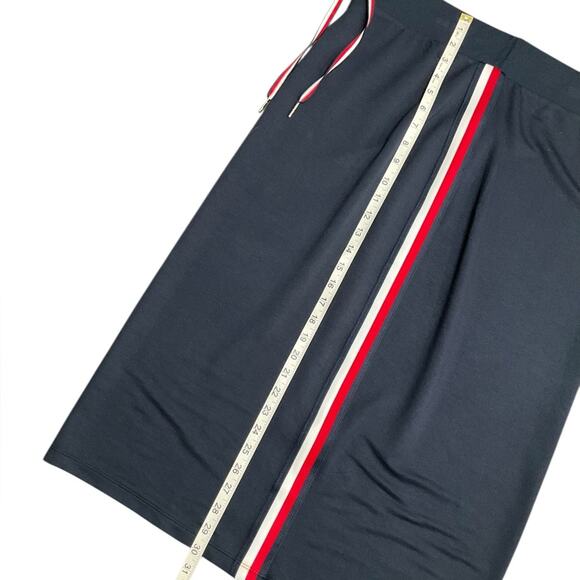 Tommy Hilfiger Women's Pencil Skirt Blue Midi Knit Stretch Size Large EUC - Picture 5 of 8